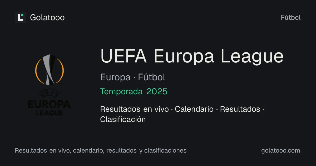 Clasificación de Liga Europa de la UEFA: tabla, forma y lucha por los puestos (lunes, 28 de septiembre de 2026)