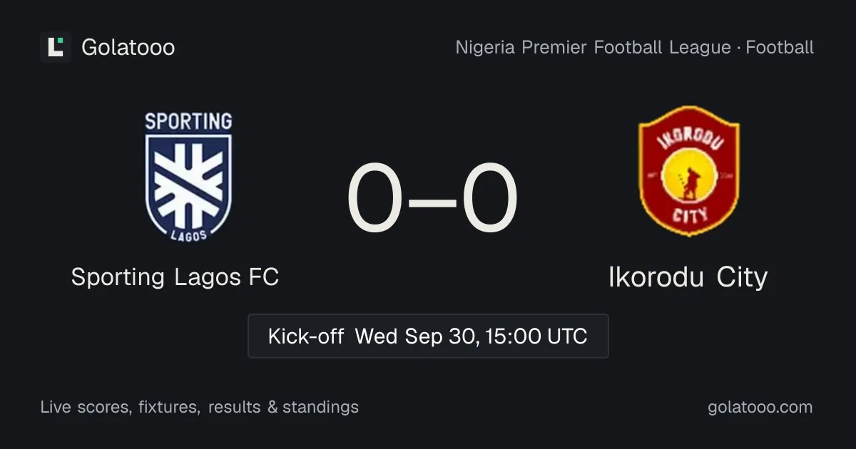 الدوري النيجيري للمحترفين: مواجهة حاسمة بين Sporting Lagos FC وIkorodu City