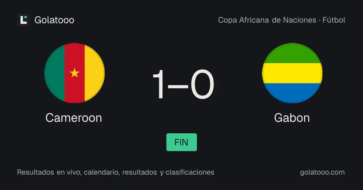Camerún 1-0 Gabón: crónica del partido, goles y estadísticas