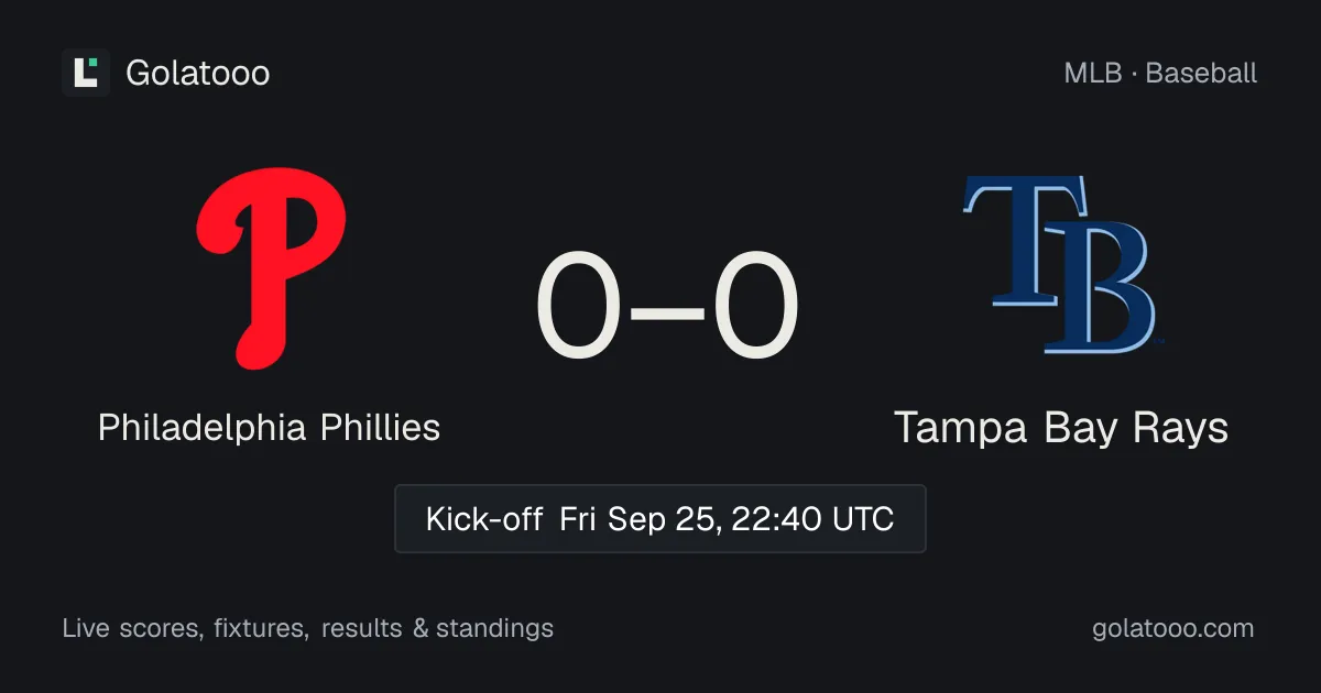 Philadelphia Phillies vs Tampa Bay Rays: preview, form, head-to-head and how to watch