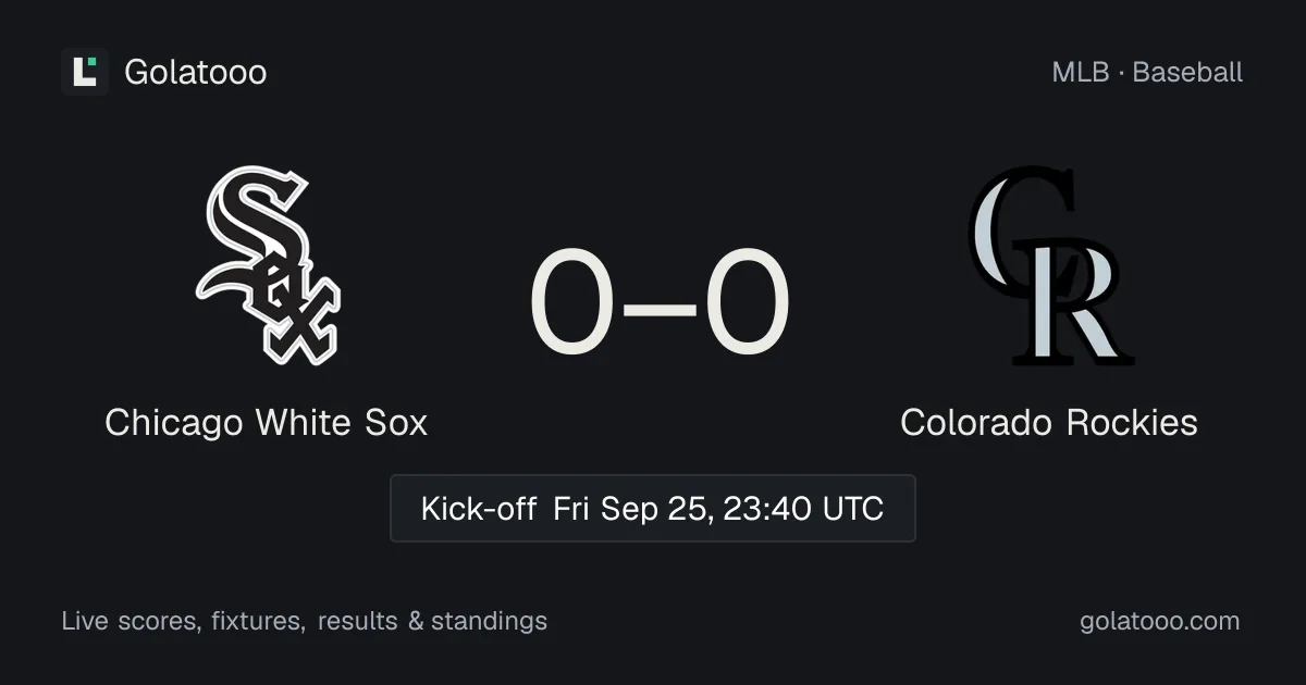 Chicago White Sox host Colorado Rockies in crucial MLB clash at Rate Field