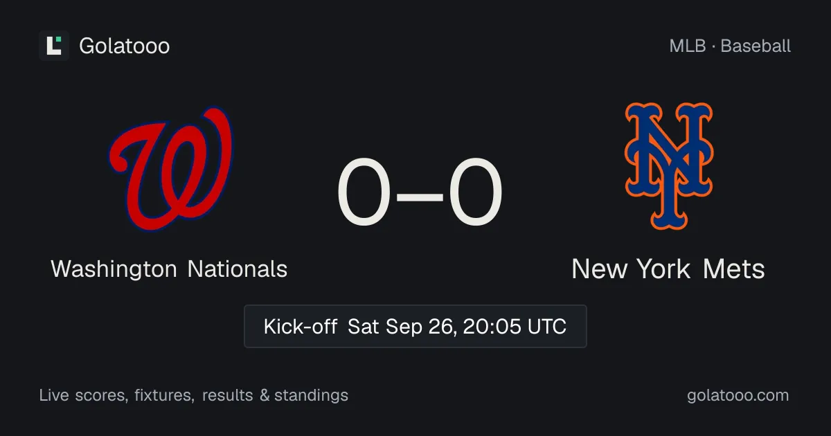 Washington Nationals vs New York Mets (26 Sept): preview, form, head-to-head and how to watch