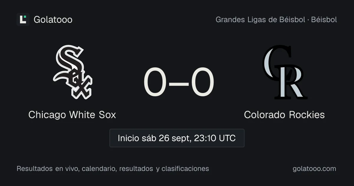 Chicago White Sox y Colorado Rockies se reencuentran en Rate Field