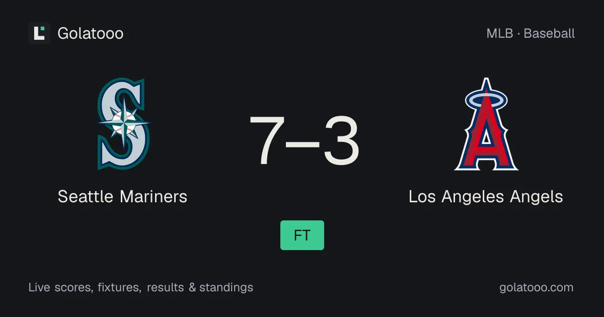 Seattle Mariners 7-3 Los Angeles Angels: match report and statistics
