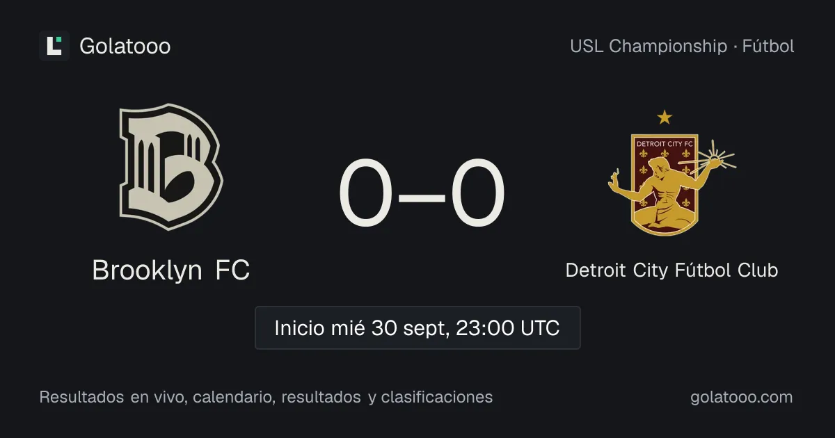 Brooklyn FC vs Detroit City Fútbol Club: previa, forma, historial y dónde ver el partido