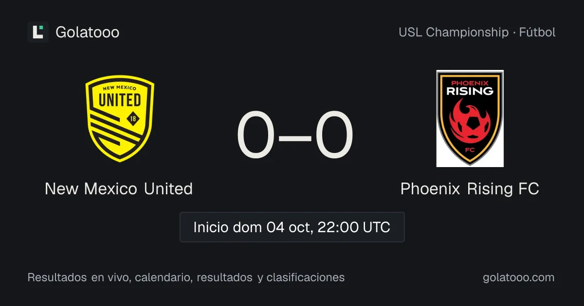 New Mexico Lobos vs Phoenix Rising FC: previa, forma, historial y dónde ver el partido