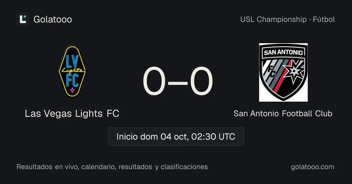 Las Vegas Lights FC vs San Antonio Football Club: previa, forma, historial y dónde ver el partido