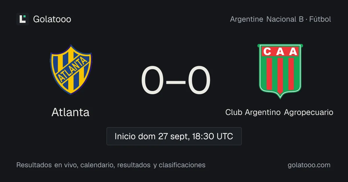 Atlanta vs Club Argentino Agropecuario: previa, forma, historial y dónde ver el partido