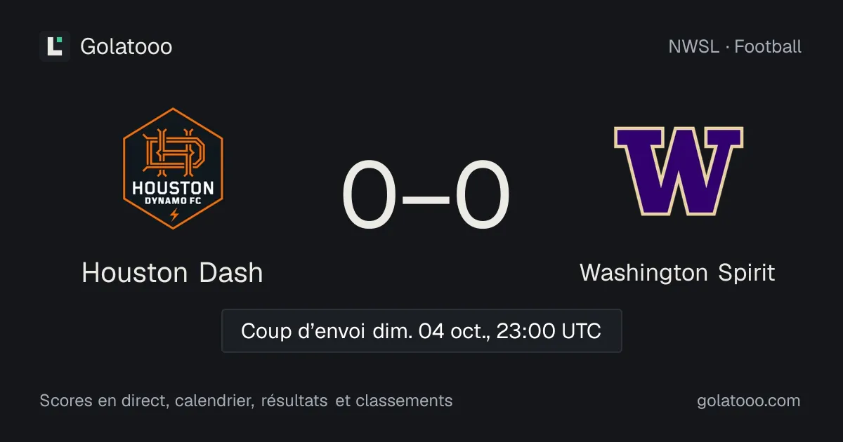 Houston Dash - Spirit de Washington : avant-match, forme, historique et où regarder la rencontre
