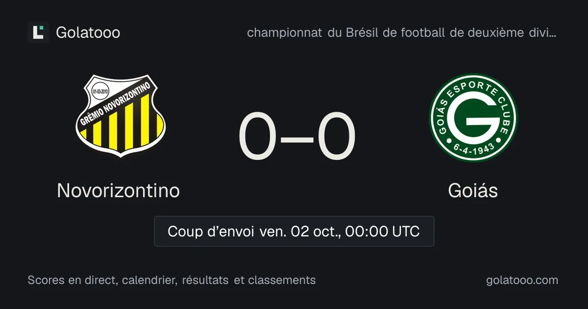Novorizontino - Goiás : avant-match, forme, historique et où regarder la rencontre