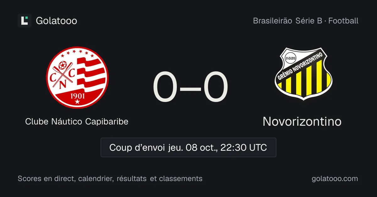 Clube Náutico Capibaribe - Novorizontino : avant-match, forme, historique et où regarder la rencontre