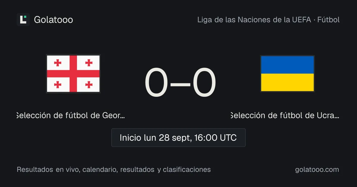 Georgia y Ucrania se enfrentan en la Liga de las Naciones con la mira en la recuperación