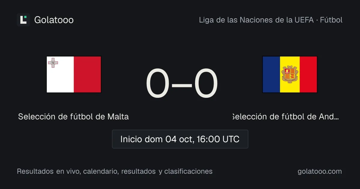 Malta vs Andorra: previa, forma, historial y dónde ver el partido