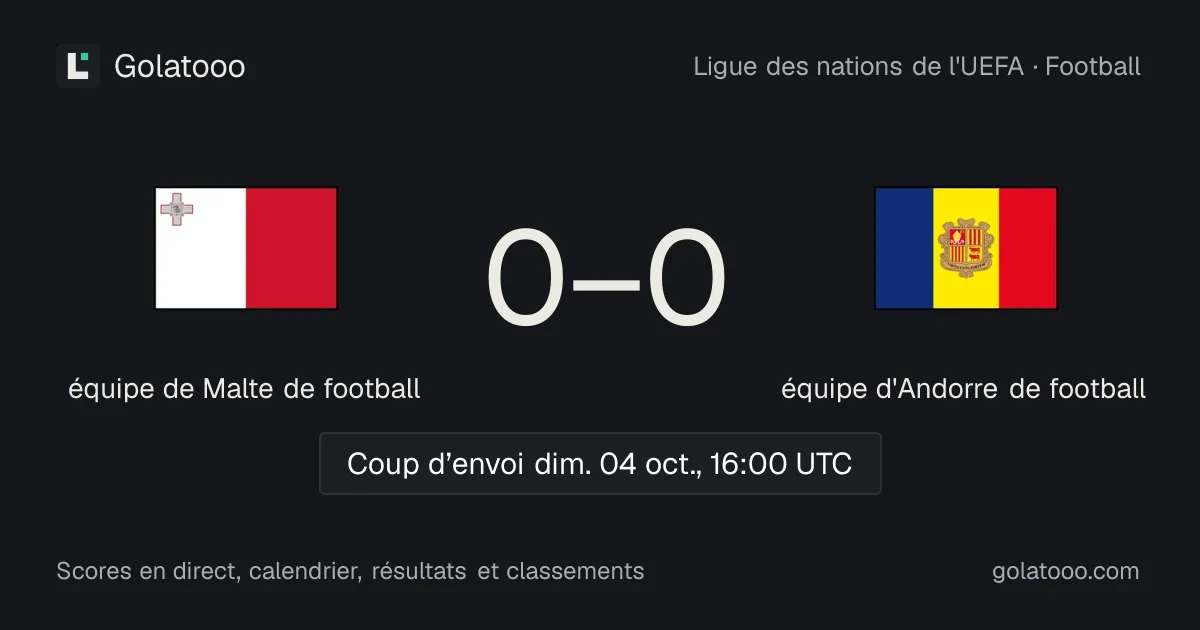 Malte - Andorre : avant-match, forme, historique et où regarder la rencontre