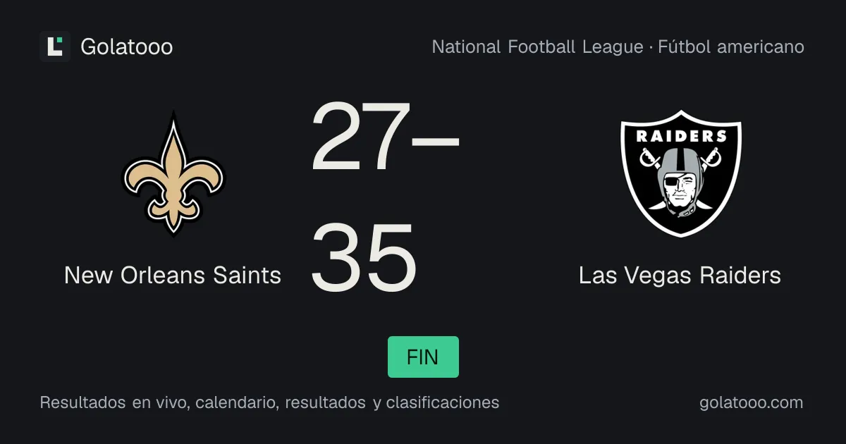 Las Vegas Raiders superan a New Orleans Saints en un duelo vibrante