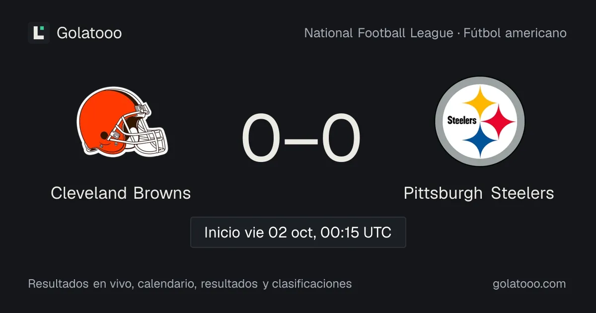 Cleveland Browns vs Pittsburgh Steelers: previa, forma, historial y dónde ver el partido