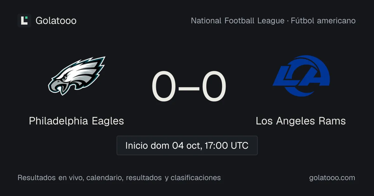 Philadelphia Eagles vs Los Angeles Rams: previa, forma, historial y dónde ver el partido