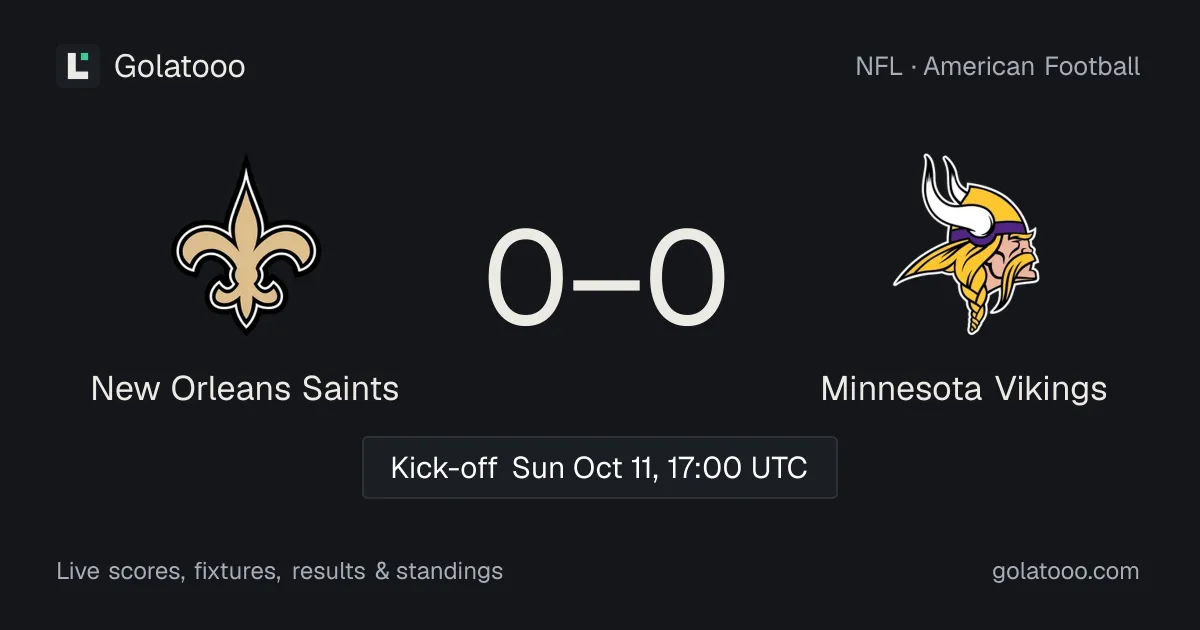New Orleans Saints vs Minnesota Vikings: preview, form, head-to-head and how to watch