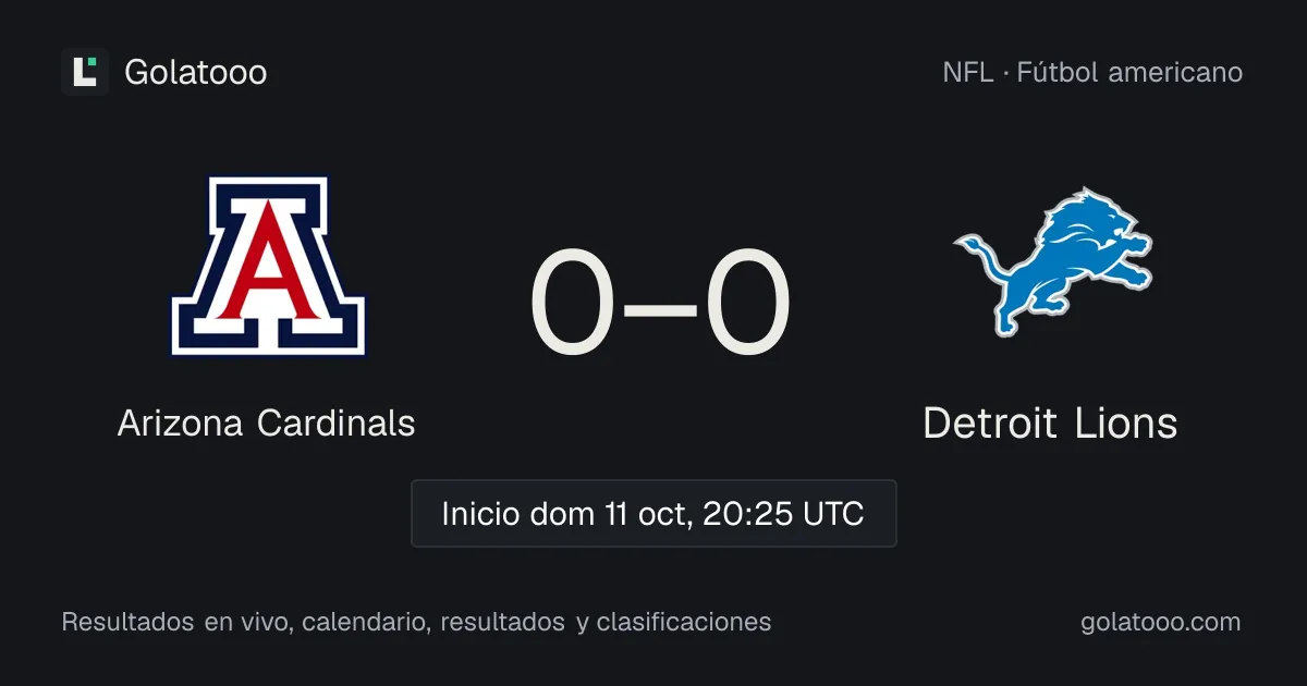 Arizona Cardinals vs Detroit Lions: previa, forma, historial y dónde ver el partido