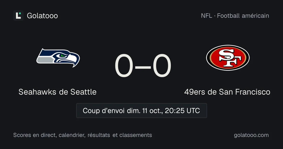 Seahawks de Seattle - 49ers de San Francisco : avant-match, forme, historique et où regarder la rencontre