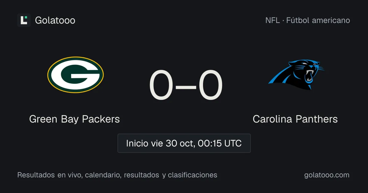 Green Bay Packers vs Carolina Panthers: previa, forma, historial y dónde ver el partido