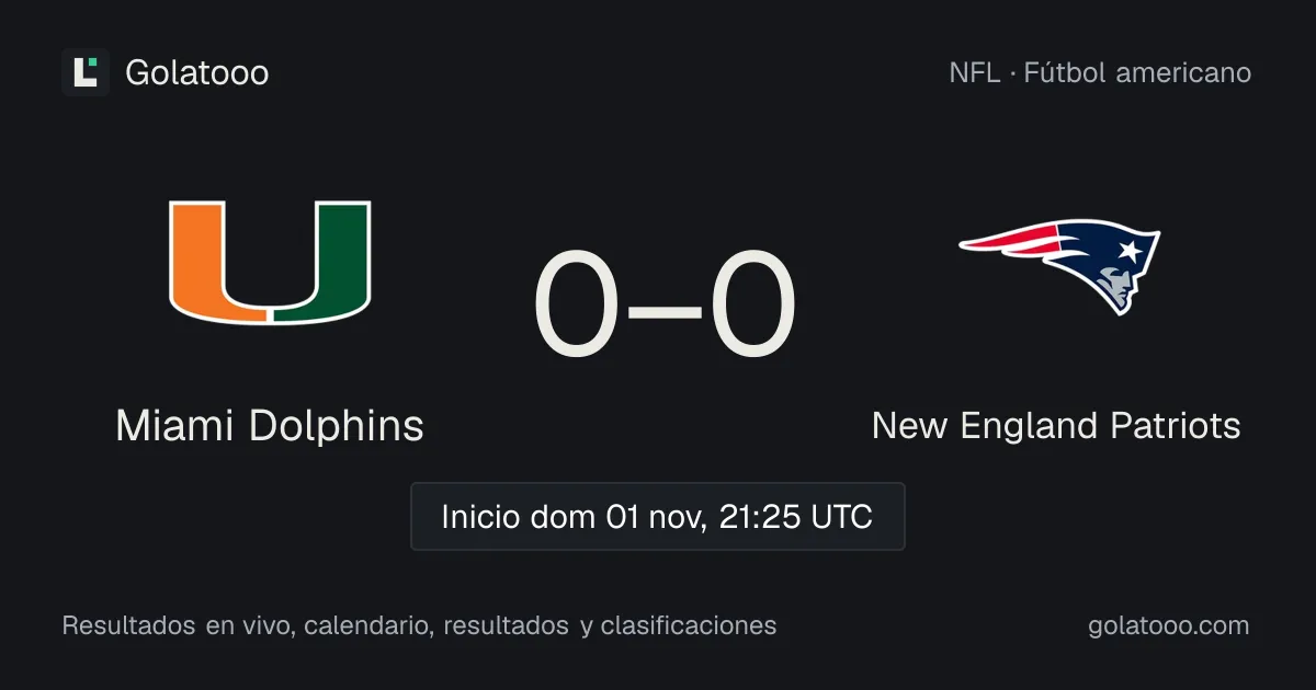 Miami Dolphins vs New England Patriots: previa, forma, historial y dónde ver el partido