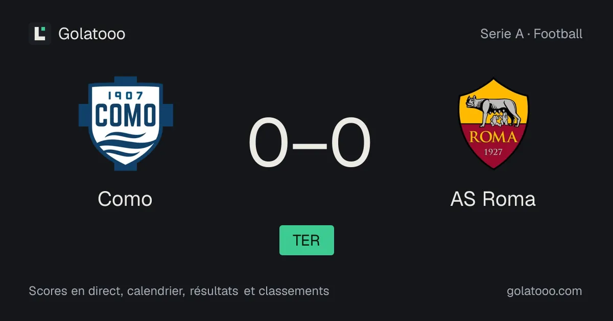Como 0-0 AS Roma : résumé du match, buts et statistiques