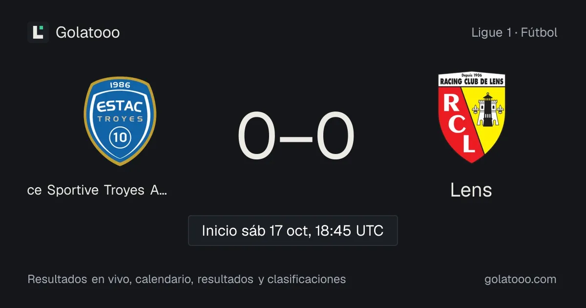 Espérance Sportive Troyes Aube Champagne vs Lens: previa, forma, historial y dónde ver el partido