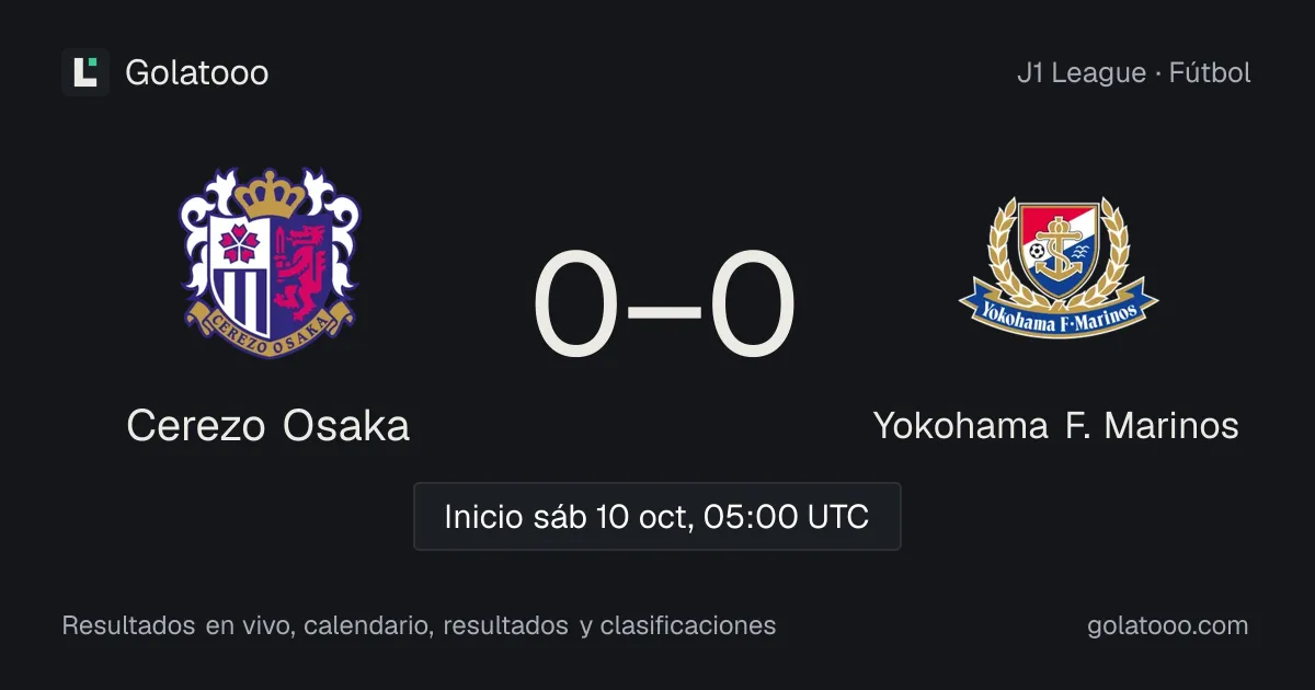 Cerezo Osaka vs Yokohama F. Marinos: previa, forma, historial y dónde ver el partido