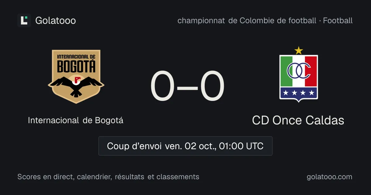 Internacional de Bogotá - CD Once Caldas : avant-match, forme, historique et où regarder la rencontre