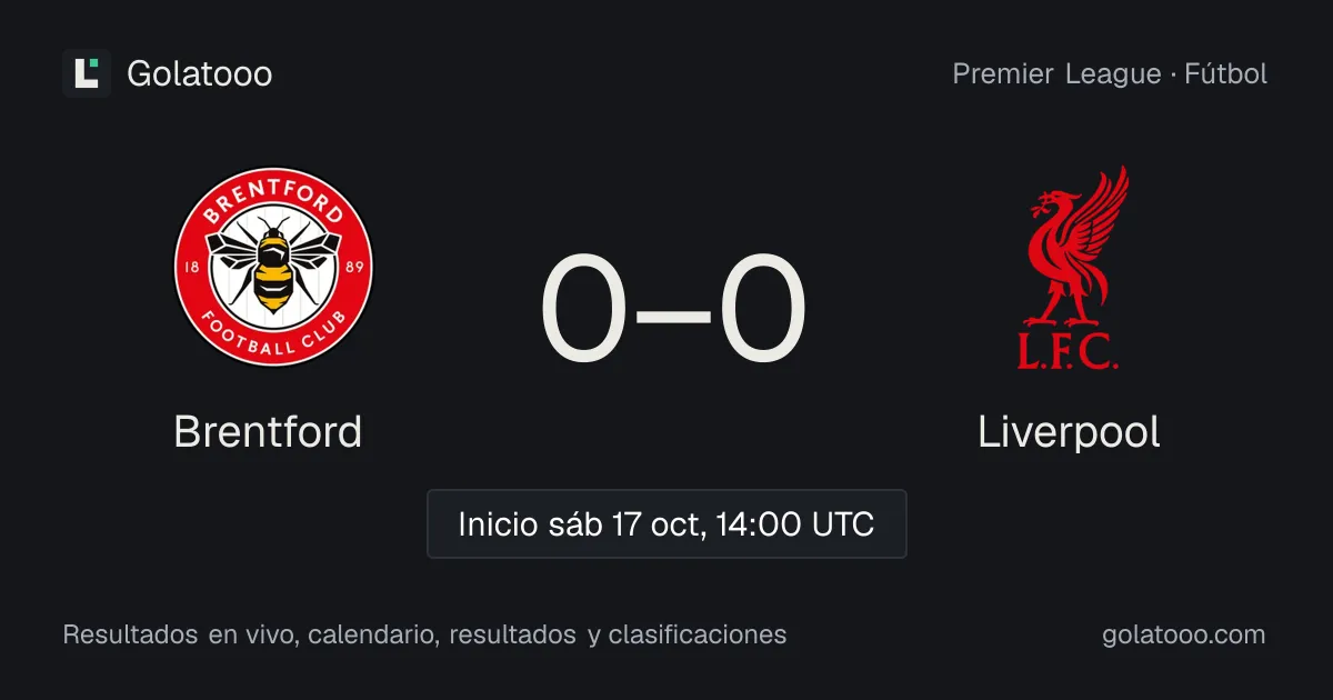 Brentford vs Liverpool: previa, forma, historial y dónde ver el partido