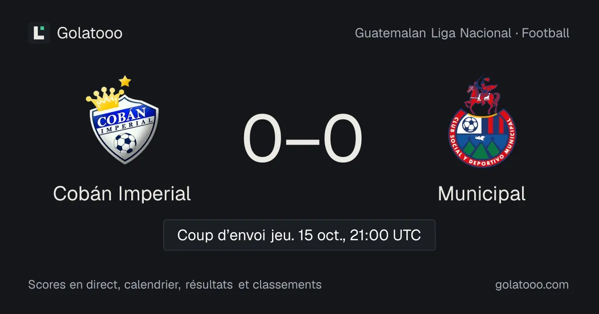 Cobán Imperial - Municipal : avant-match, forme, historique et où regarder la rencontre
