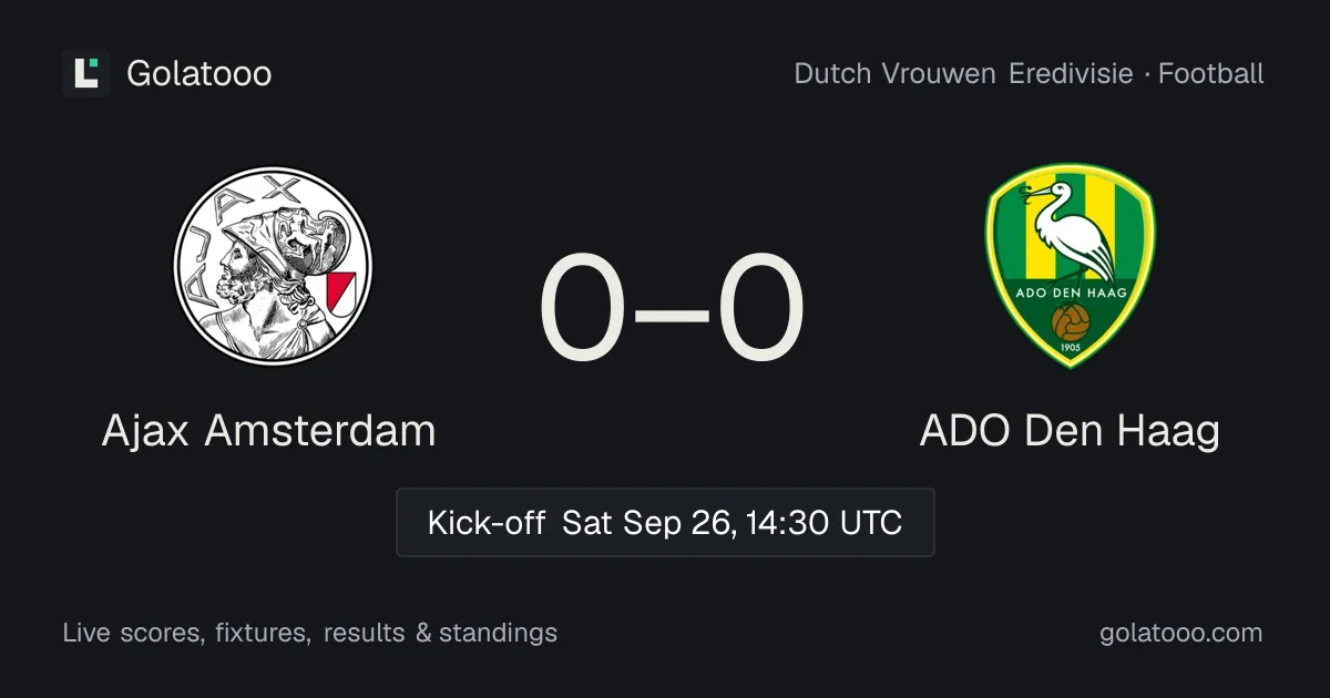 Ajax Amsterdam vs ADO Den Haag: preview, form, head-to-head and how to watch