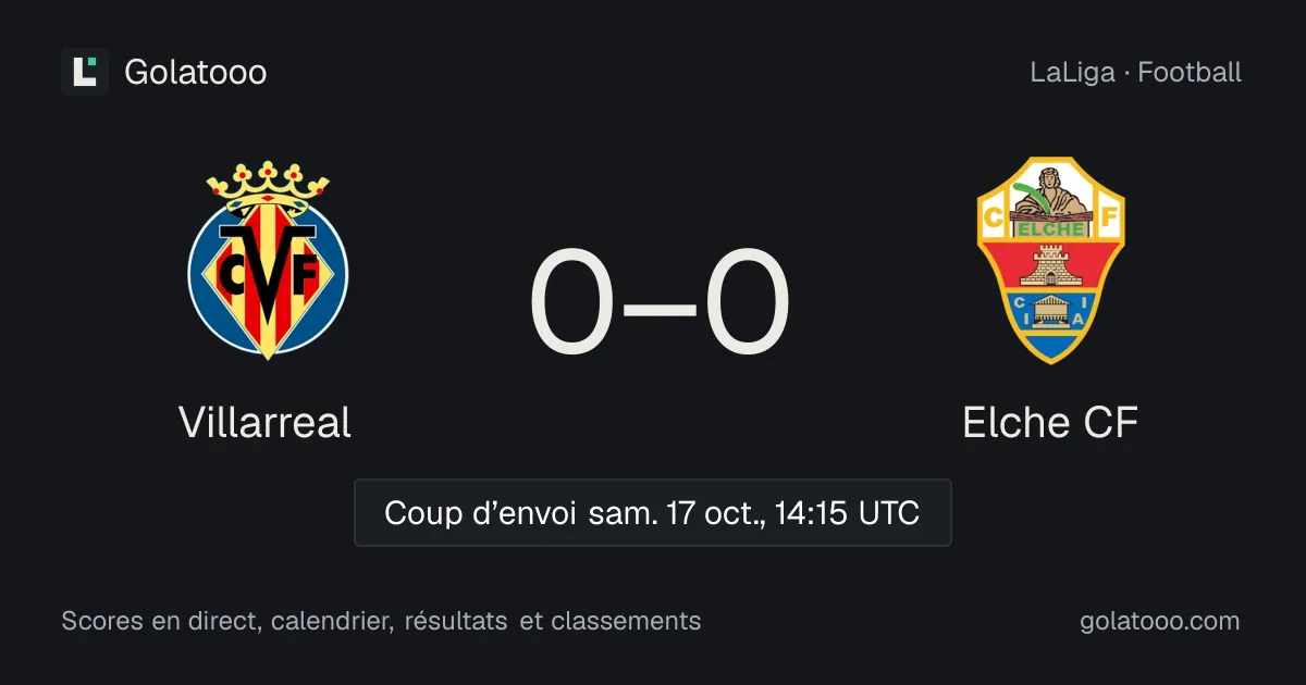 Villarreal - Elche CF : avant-match, forme, historique et où regarder la rencontre