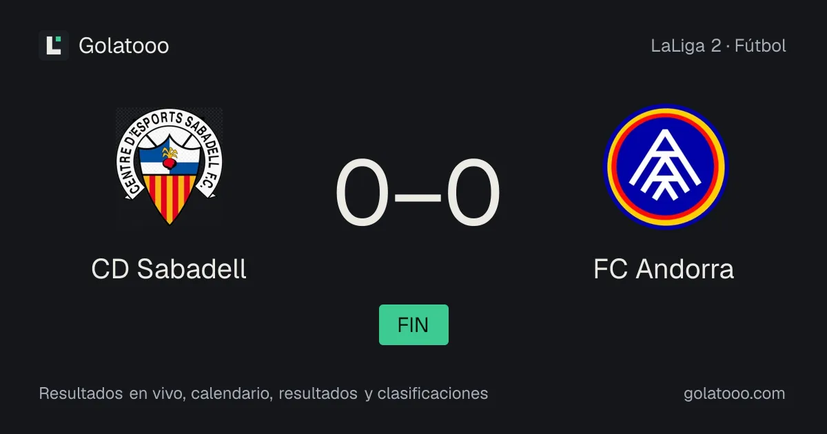 CD Sabadell vs FC Andorra: previa, forma, historial y dónde ver el partido