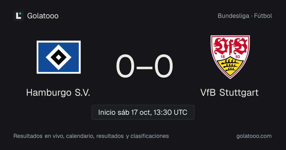 Hamburgo S.V. vs VfB Stuttgart: previa, forma, historial y dónde ver el partido