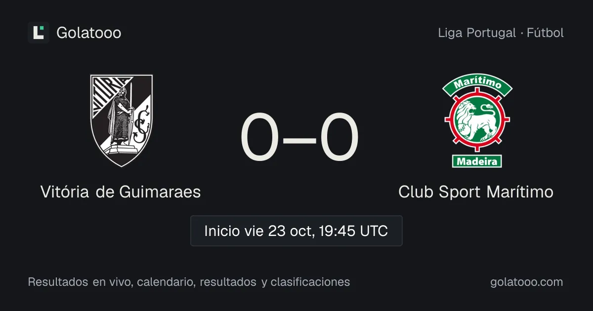 Vitória de Guimaraes vs Club Sport Marítimo: previa, forma, historial y dónde ver el partido