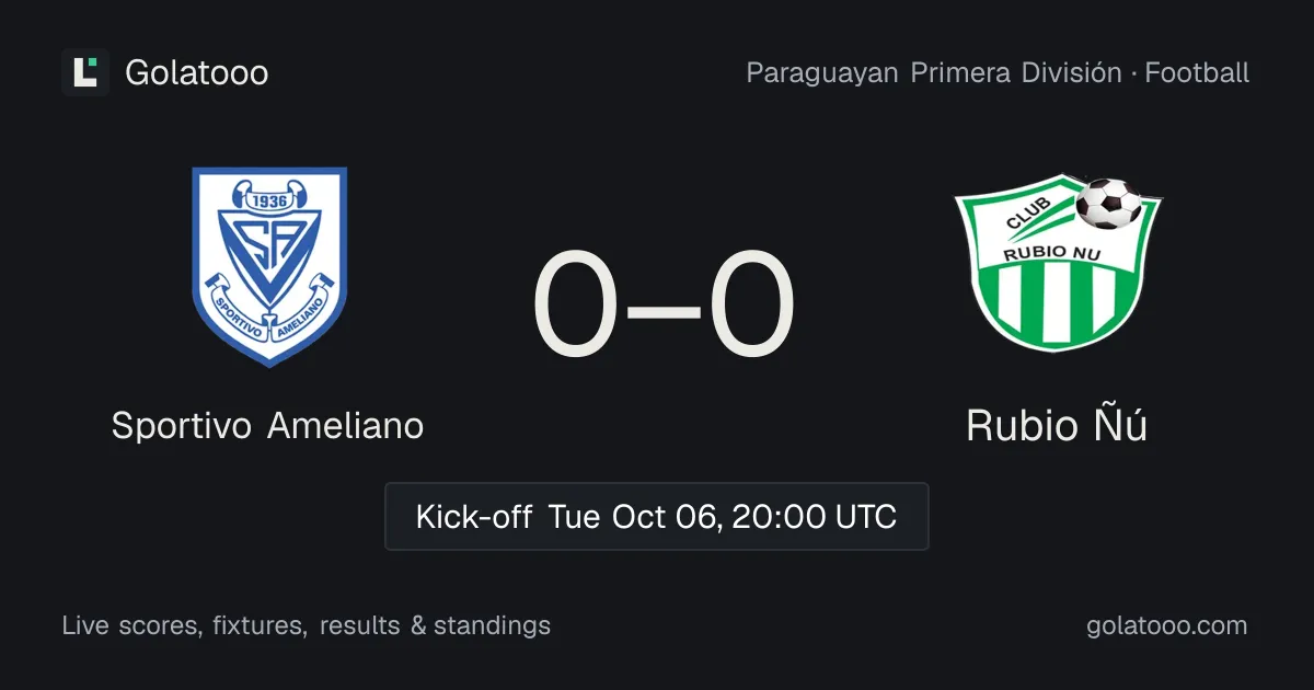 Sportivo Ameliano vs Rubio Ñú: preview, form, head-to-head and how to watch