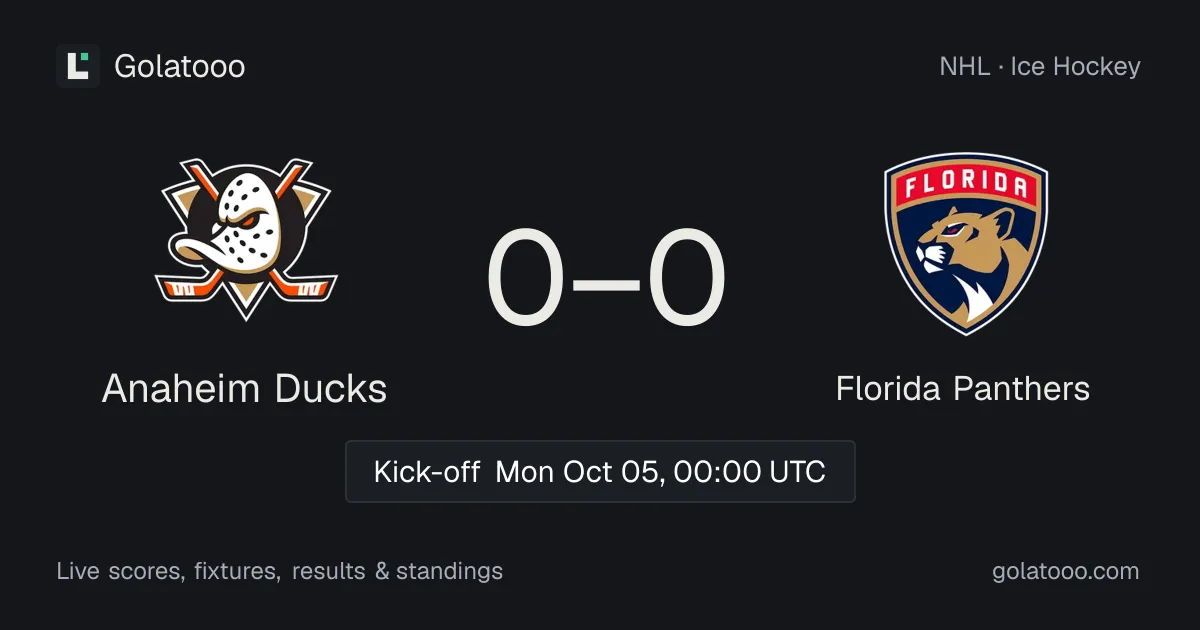 Anaheim Ducks vs Florida Panthers: preview, form, head-to-head and how to watch