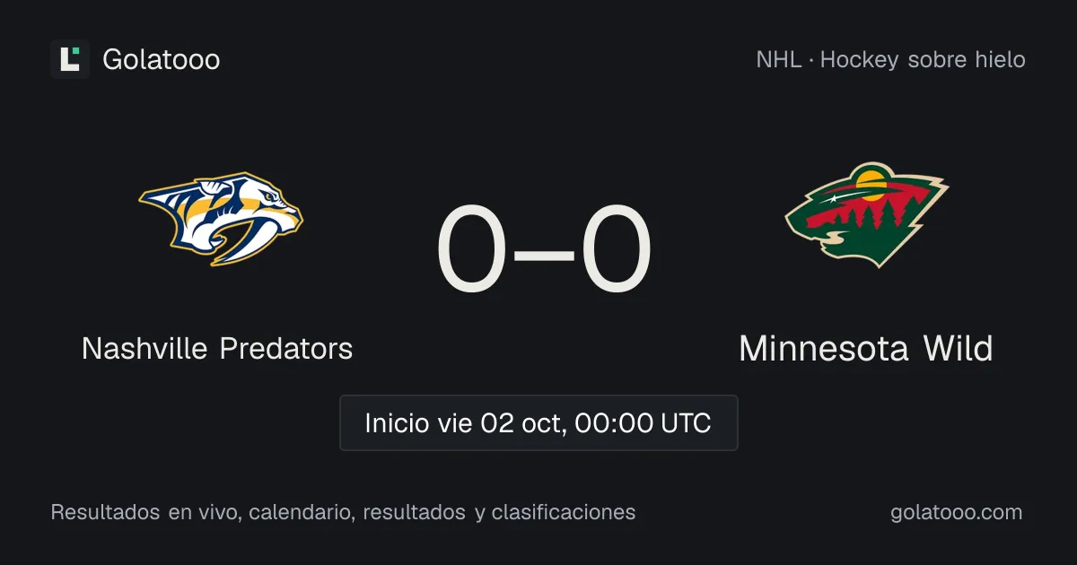 Nashville Predators vs Minnesota Wild: previa, forma, historial y dónde ver el partido