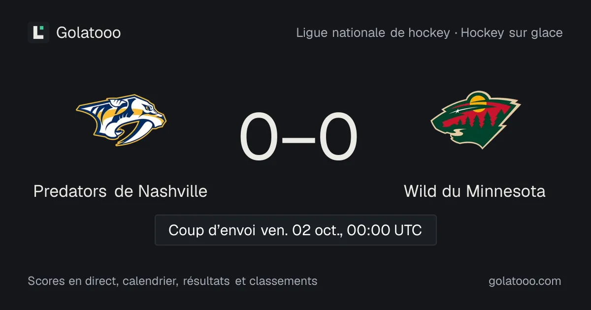 Predators de Nashville - Wild du Minnesota : avant-match, forme, historique et où regarder la rencontre