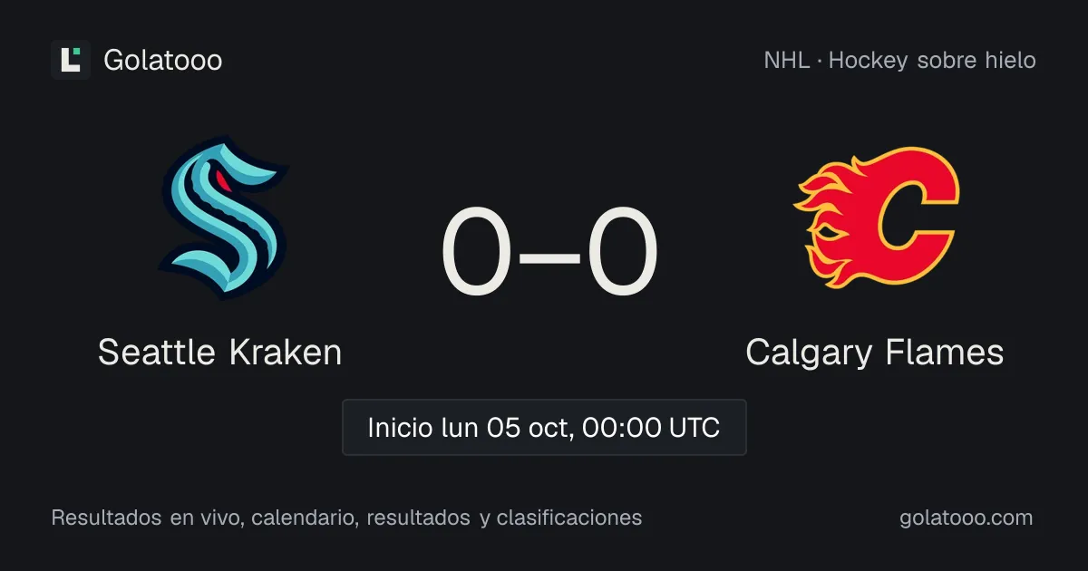 Seattle Kraken vs Calgary Flames: previa, forma, historial y dónde ver el partido