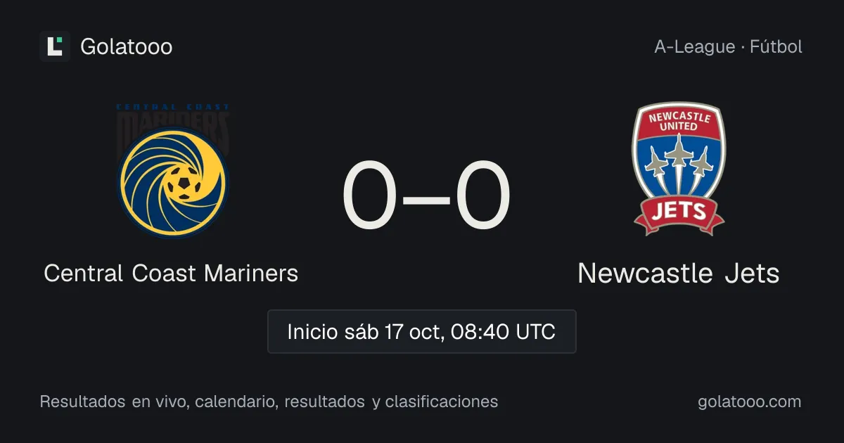 Central Coast Mariners vs Newcastle Jets: previa, forma, historial y dónde ver el partido