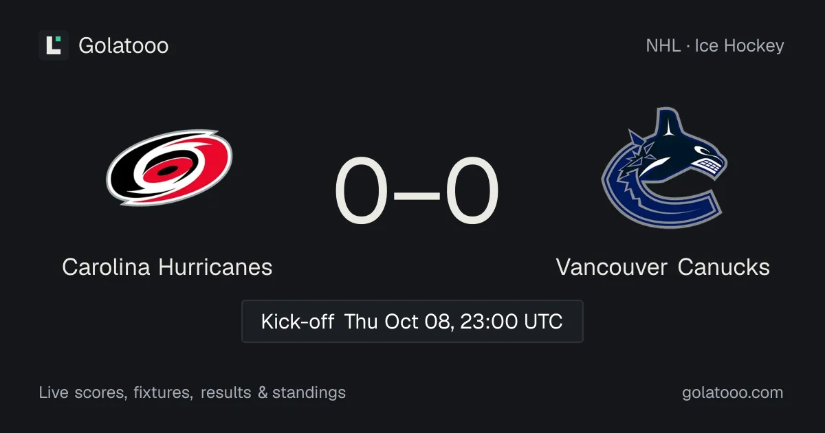 كارولاينا هريكينز ضد Vancouver Canucks: المعاينة والأداء الأخير والمواجهات السابقة وأين تشاهد المباراة