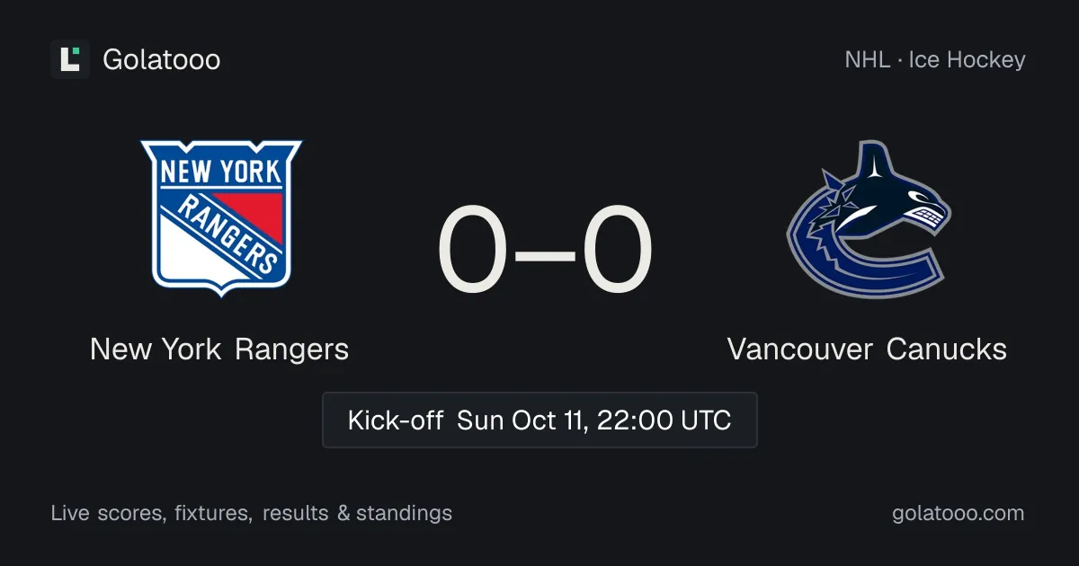 New York Rangers vs Vancouver Canucks: preview, form, head-to-head and how to watch