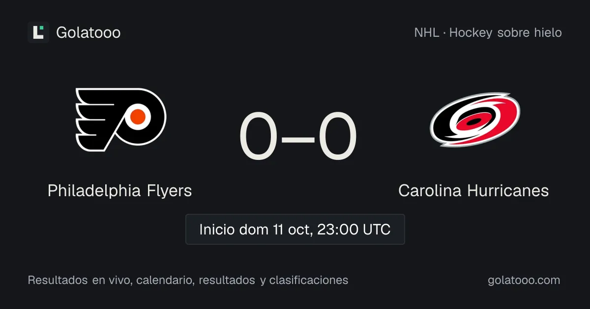 Philadelphia Flyers vs Carolina Hurricanes (11 oct): previa, forma, historial y dónde ver el partido