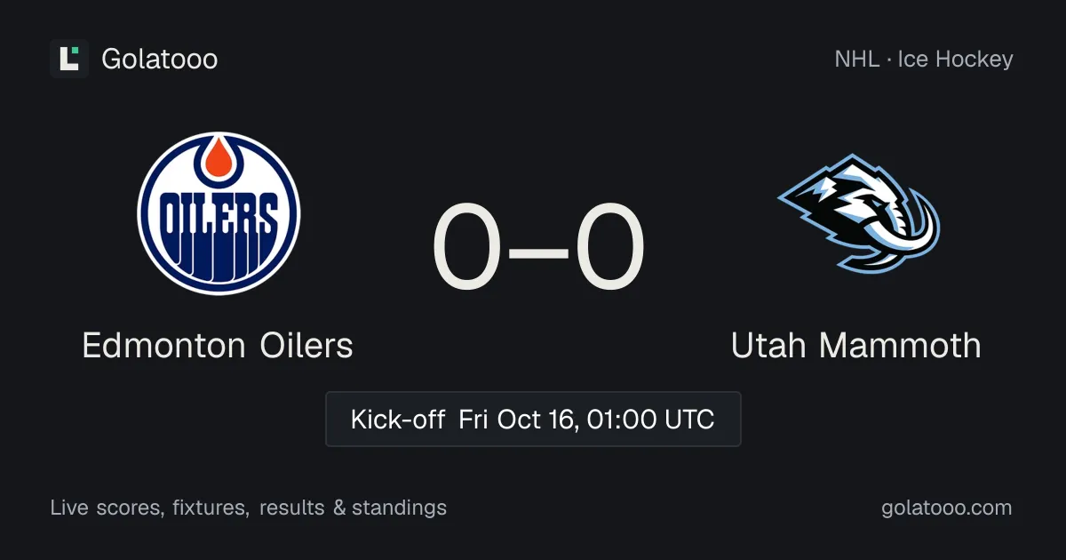 Edmonton Oilers vs Utah Mammoth: preview, form, head-to-head and how to watch