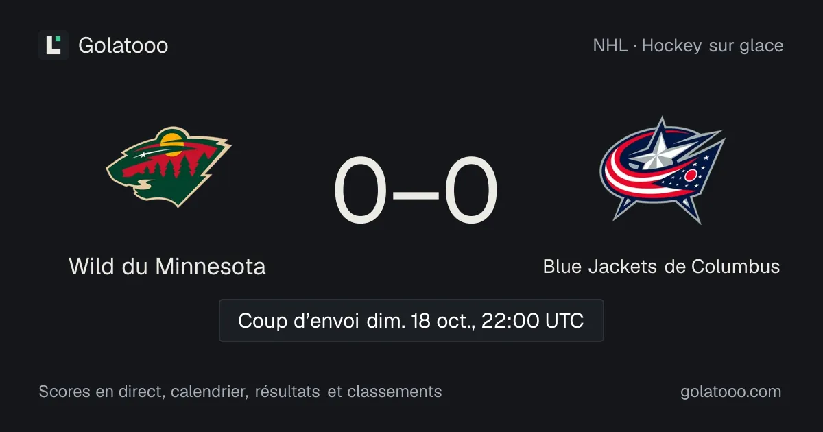 NHL : le Wild du Minnesota reçoit les Blue Jackets de Columbus pour un choc attendu