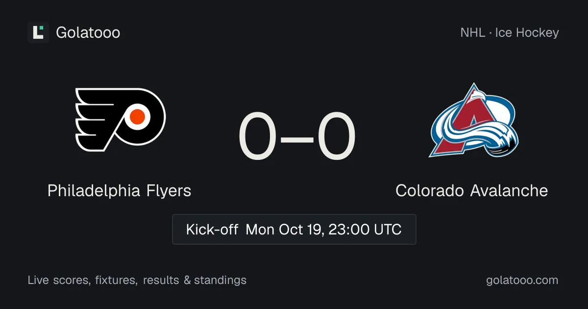 Philadelphia Flyers vs Colorado Avalanche: preview, form, head-to-head and how to watch