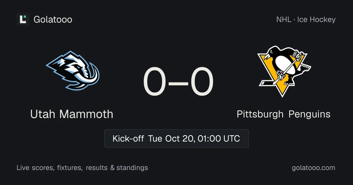 Utah Mammoth vs Pittsburgh Penguins: preview, form, head-to-head and how to watch